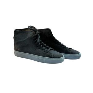 Common Projects Grey High-Top Suede Sneakers